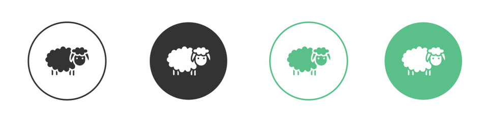 Sheep icon symbol illustration doodle set. EPS10