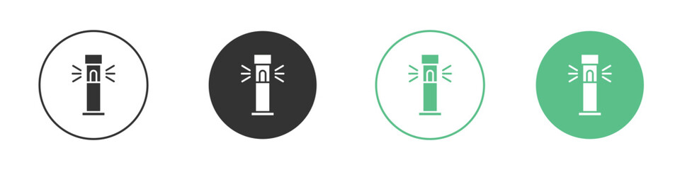 Solar Garden Light lamp icon symbol illustration doodle set. EPS10