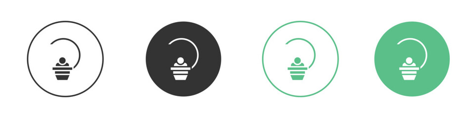 Solarium icon symbol illustration doodle set. EPS10