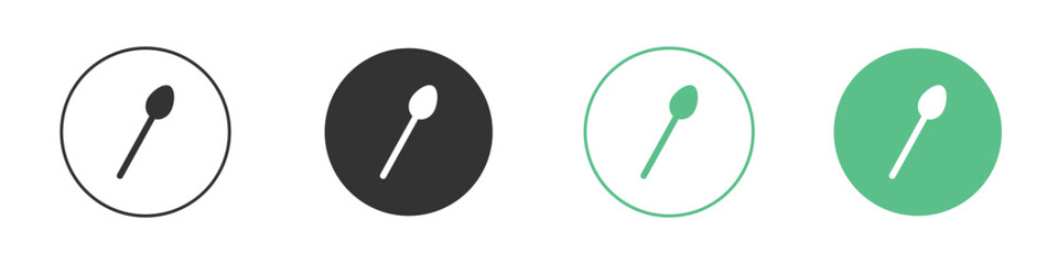Spoon icon symbol illustration doodle set. EPS10