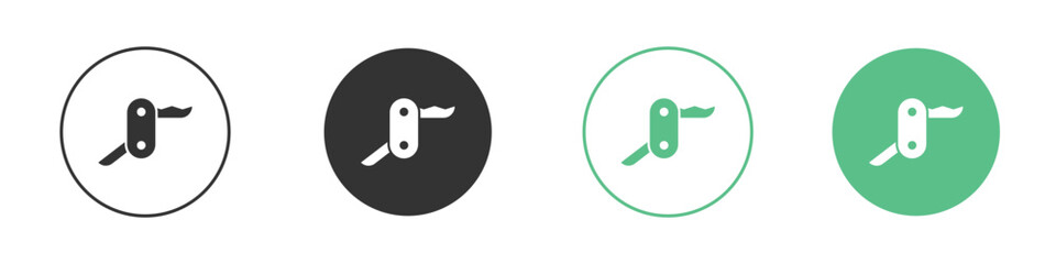 Swiss Knife icon symbol illustration doodle set. EPS10