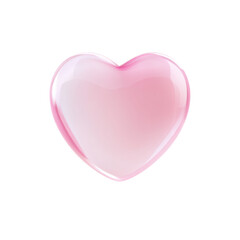 A Beautifully Rendered 3D Icon of a Soft Pink Heart with a Transparent PNG Background Conveying Love and Affection
