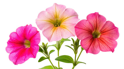 Fototapeta premium petunia flowers isolated on a transparent background