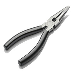 Obraz premium Realistic needle nose pliers with plastic or rubber handles isolated on a transparent background