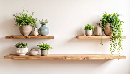 Earthy Wall with Natural Shelf