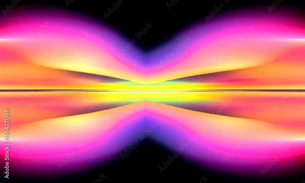 Poster vibrant light patterns shift and blend in an abstract visual composition