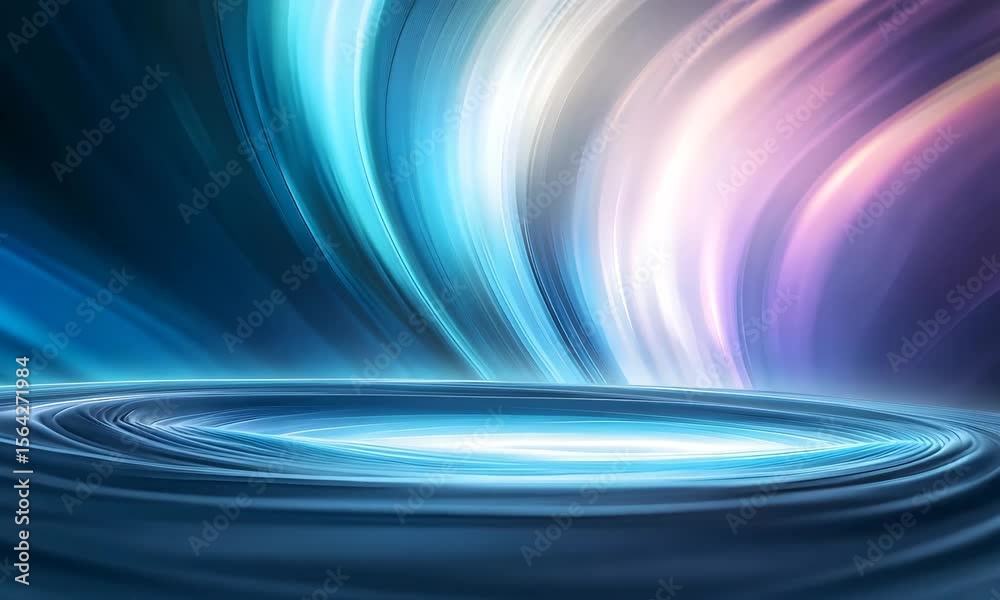 Poster swirling colors create a mesmerizing display of light in an abstract environment