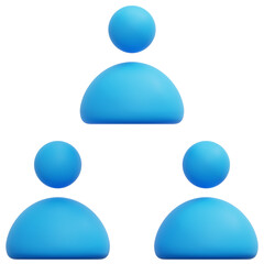 3D Team Triangle Structure Icon