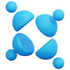 3D Circle Group Network Icon