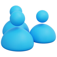 3D Group Of People Icon