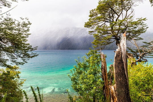 Correntoso is a lake located within Nahuel Huapi National Park, Villa La Angostura, Neuquen, Patagonia, Argentina