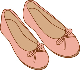 woman shoe Summer items hand drawn illustration