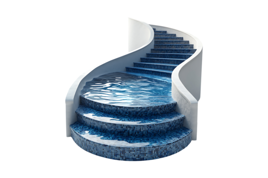 pool with stairs high quality realistic image