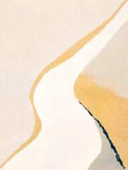 Obraz premium 抽象的な曲線のミニマルアート背景