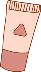 hand cream Summer items hand drawn illustration