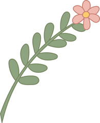 Summer Flower items hand drawn illustration