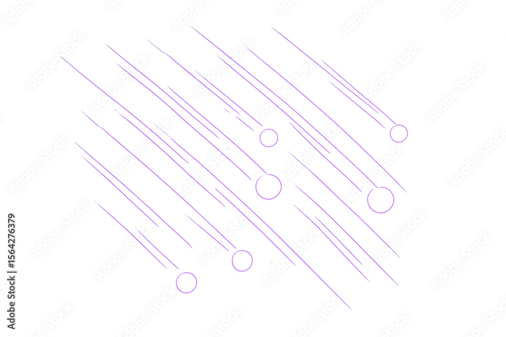 Aufkleber purple lines and circles form a dynamic diagonal pattern, ideal for adding a modern touch to designs