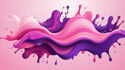 Abstract background with pink and purple color , with unique melted liquid shape
