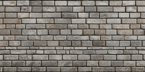 Obraz premium Textured gray brick wall with antique appearance, featuring mix of light and dark gray bricks. pattern is uniform, creating classic and rustic look