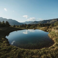 Fototapeta premium lake and mountains