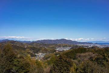 富士山と藤枝市と焼津市の街並み
