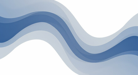 Abstract Blue Wave Background, Modern Fluid Design, Soft Gradient - High-quality stock image for commercial use
