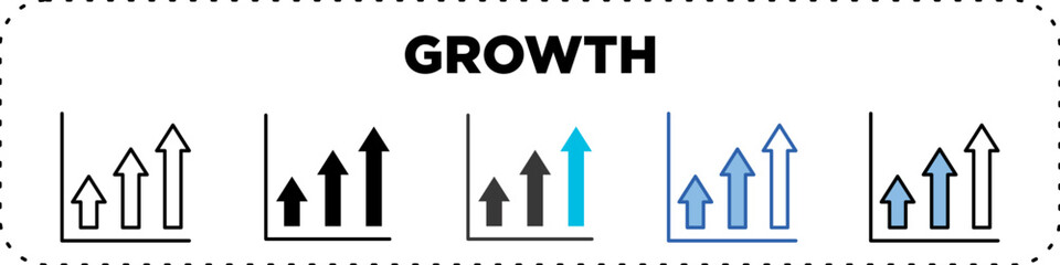 Growth Icon Pack Line Glyph