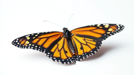 Obraz premium Monarch butterfly, vibrant orange and black wings (1)