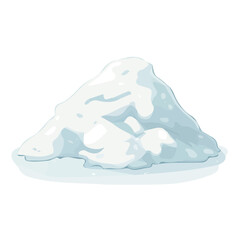 My Simple flat 2D illustration of a icon snow pile isolated on a white background, vector 2D design, icon, flat 2d illustration art, My vector design