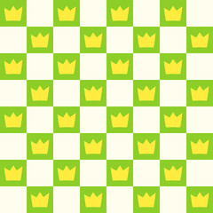 Hand Drawn Crown Vector Seamless Pattern