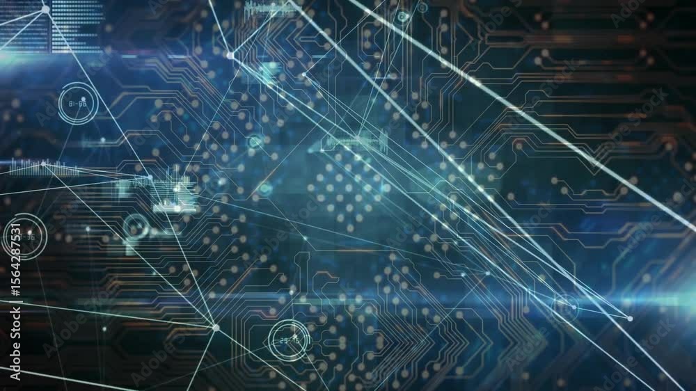 Aufkleber gauge fading in triggers interface showing radiating lines connecting glowing nodes for data flow