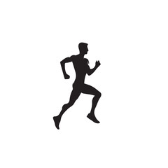 Dynamic Running Athlete Silhouette – Speed, Endurance & Motion in Action