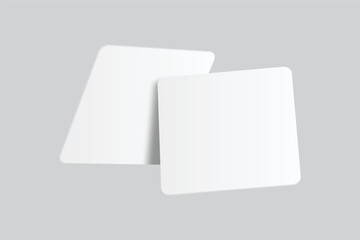 Social media post mockup template design floating isolated on background. Mobile app page ideas for portfolios, client presentations, and social media strategies, carousel stories feed. Vector