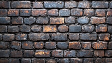 Aged brick wall texture, urban background, close up, architectural detail