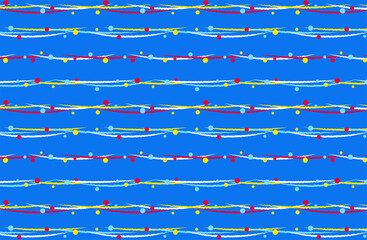 水風船柄 ブルー