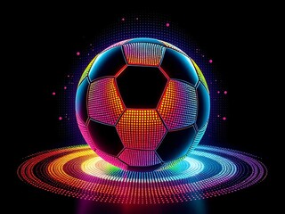 glowing soccer ball
