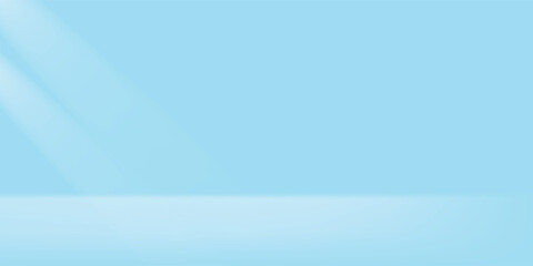 Luxury white and blue color cylinder pedestal podium. Light blue minimal wall scene.