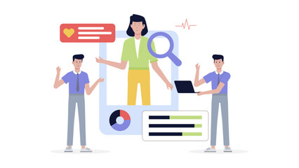 Data analysis of a woman's profile suitable for business presentations, academic research, technology blogs, and data analysis articles.