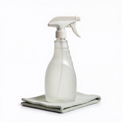 Spray bottle with cleaning cloth