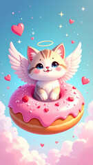 cat with heart