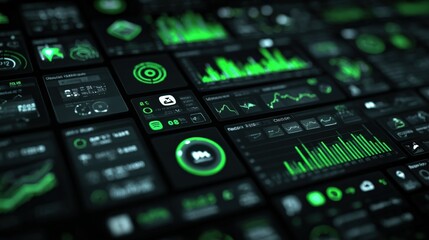 Advanced digital financial trading dashboard with live analytics and colorful data visualization on modern electronic screen