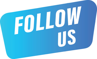 Follow Us Badge Vector Social Media Gradient Button Vector. Follow Us Button Vector. Editable stroke.