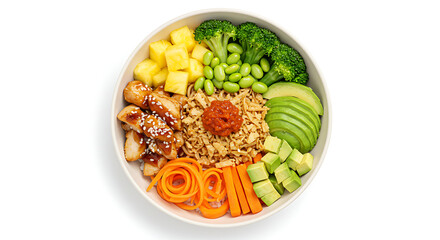 Colorful and Nutritious Chicken Grain Bowl