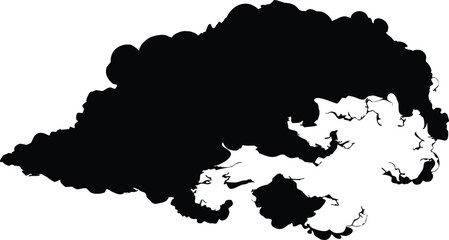 Obraz premium Black cloud silhouette vector illustration