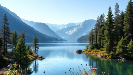 lake in the mountains