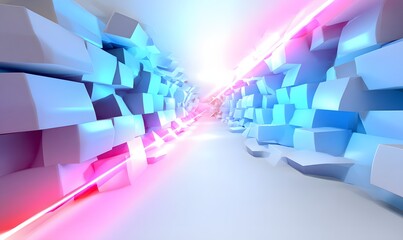 Fototapeta premium Abstract three-dimensional creative clean background