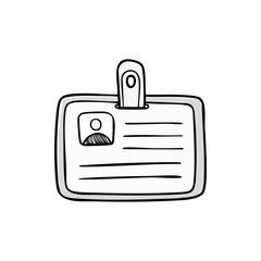 Fototapeta premium Hand drawn ID badge illustration