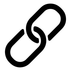 Link chain icon symbolizing connection and hyperlink with transparent background
