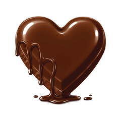 Obraz premium Melting Chocolate Heart Candy Delicious Sweet Treat Valentines Day Romantic Gift