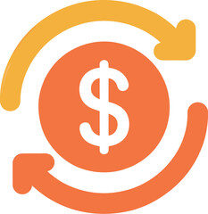 Fototapeta premium Money transfer icon financial transaction currency exchange vector graphic
